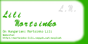 lili mortsinko business card